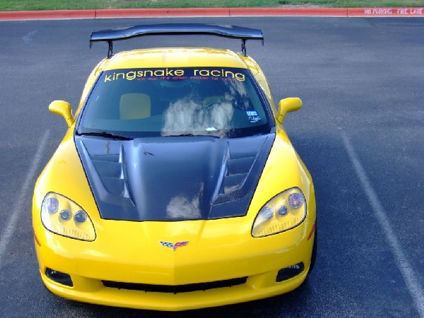 kingsnake c6.k installation of CF wing, CF hood ,  Ram Air,  ZR1 wheels