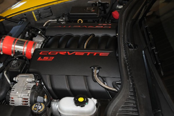 kingsnake racing corvette c6.k installation of custom snakeskin painted LS3