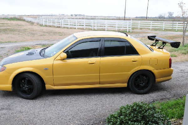 kingsnake racing 2003.5 MazdaSpeed Protege gets an adjustable aluminum wing