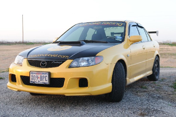 kingsnake racing 2003.5 MazdaSpeed Protege gets an adjustable aluminum wing