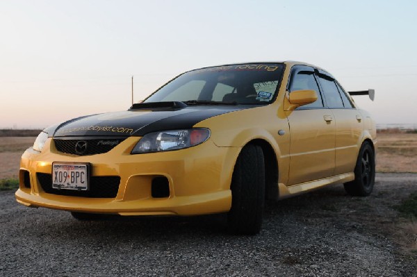 kingsnake racing 2003.5 MazdaSpeed Protege gets an adjustable aluminum wing