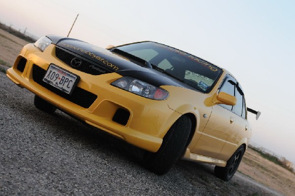 kingsnake racing 2003.5 MazdaSpeed Protege gets an adjustable aluminum wing