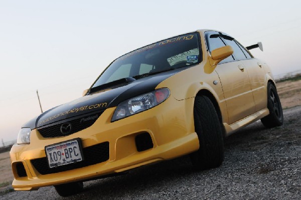 kingsnake racing 2003.5 MazdaSpeed Protege gets an adjustable aluminum wing